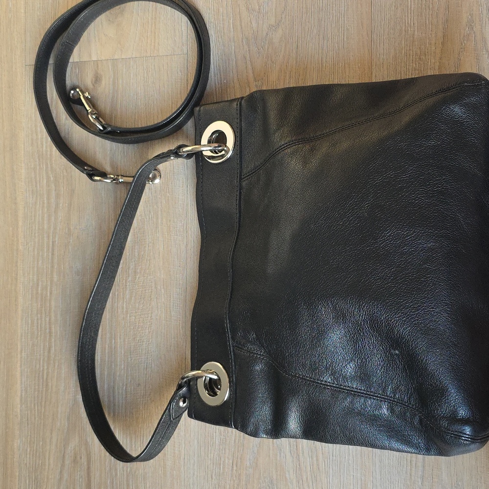 Coach Ashley Leather Hippie Pleated Shoulder Bag Crossbody Purse - Picture 8 of 16